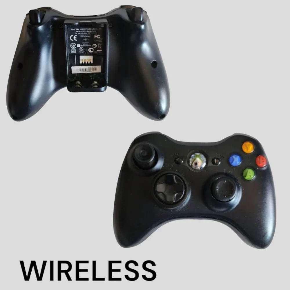 XBOX 4 Controllers and 1 Cord Various Styles.